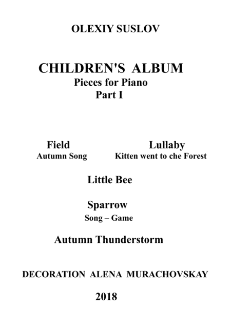 Childrens Album Pieces For Piano Part 1 Page 2