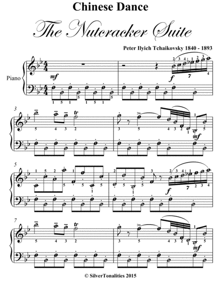 Chinese Dance Nutcracker Suite Elementary Piano Sheet Music Page 2