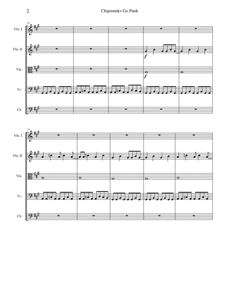 Chipmunks Go Punk String Quintet Page 2