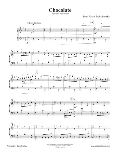 Chocolate Spanish Dance From The Nutcracker Duet For Flute Or Oboe Or Violin Cello Or Bassoon Music For Two Page 2