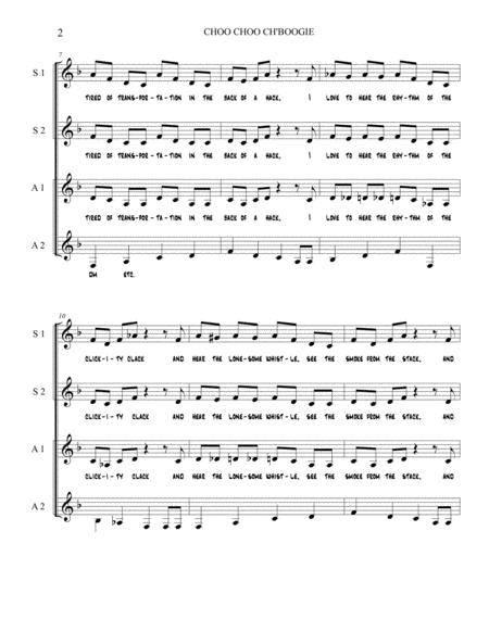 Choo Choo Ch Boogie A Cappella Quartet Ssaa Page 2