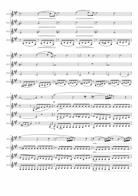 Chopin 24 Preludes No 13 F Sharp Major For Clarinet Quartet Page 2