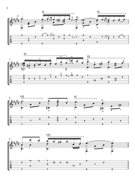 Chopin Nocturne 2 For Classical Guitar Page 2