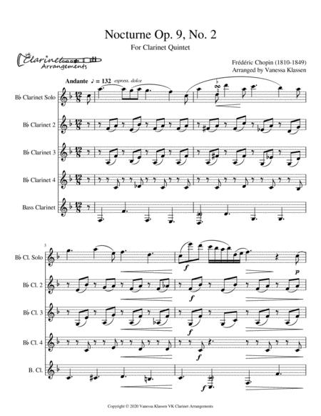 Chopin Nocturne Op 9 No 2 For Clarinet Quintet Page 2