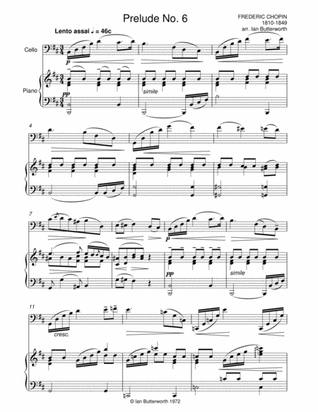 Chopin Prelude No 6 For Cello Piano Page 2