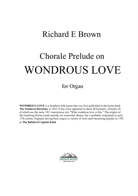 Chorale Prelude On Wondrous Love Page 2