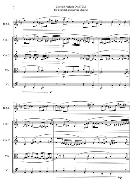 Chorale Prelude Op 67 N 3 For Clarinet And String Quartet Page 2