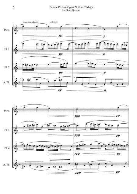 Chorale Prelude Op 67 N 50 For Flute Quartet Page 2