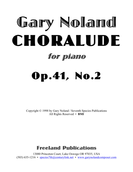 Choralude For Piano Op 41 No 2 Page 2