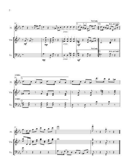 Chosen Kallah Mazel Tov Flute Trio Arrangement Page 2