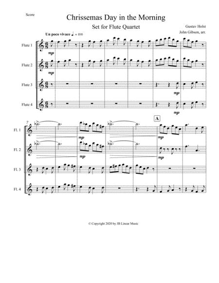 Chrissemas Day In The Morning Or Northumbrian Pipe Tune Flute Quartet Page 2