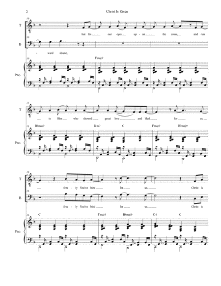 Christ Is Risen Duet For Tenor And Bass Solo Page 2