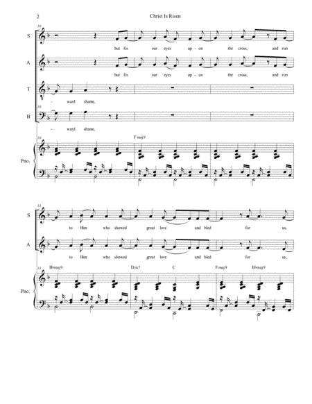 Christ Is Risen For Satb Page 2