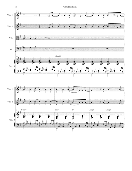 Christ Is Risen For String Quartet Page 2