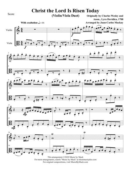 Christ The Lord Is Risen Today Violin And Viola Page 2