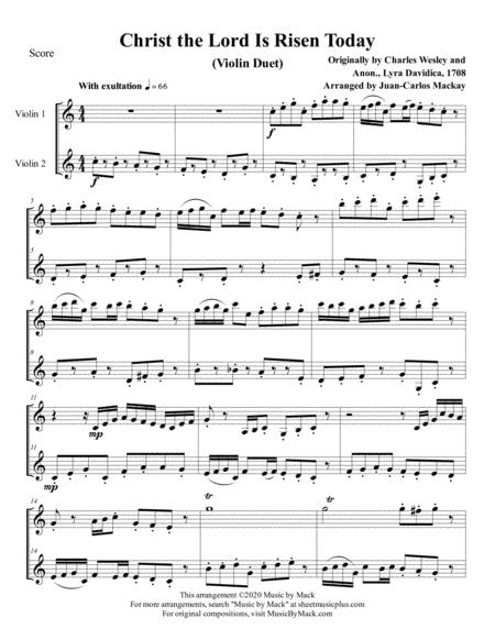 Christ The Lord Is Risen Today Violin Duet Page 2