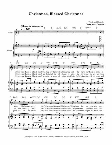 Christmas Blessed Christmas Voice And Piano Page 2