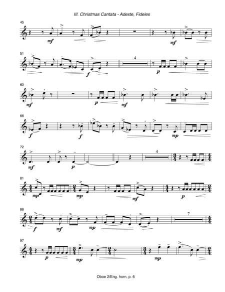 Christmas Cantata 2001 Rev 2014 Iii Adeste Fideles Oboe 2 Page 2