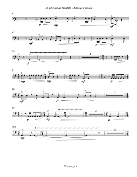 Christmas Cantata 2001 Rev 2014 Iii Adeste Fideles Timpani Page 2