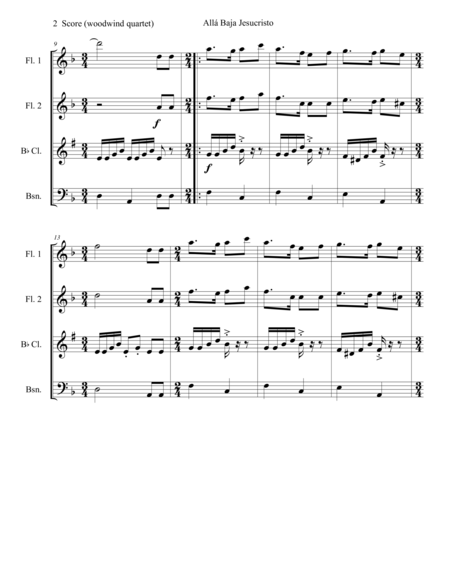 Christmas Carol From Peru For Mixed Woodwind Quartet Page 2