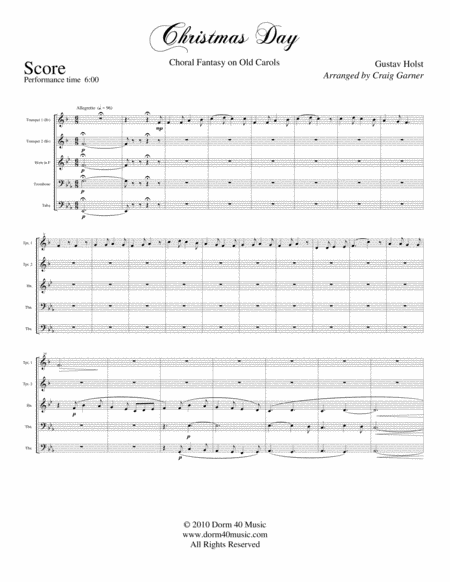 Christmas Day Choral Fantasy On Old Carols For Brass Quintet Page 2