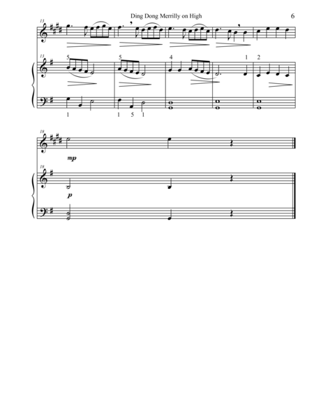Christmas Duets For Alto Saxophone Piano Ding Dong Merrily On Hight Page 2