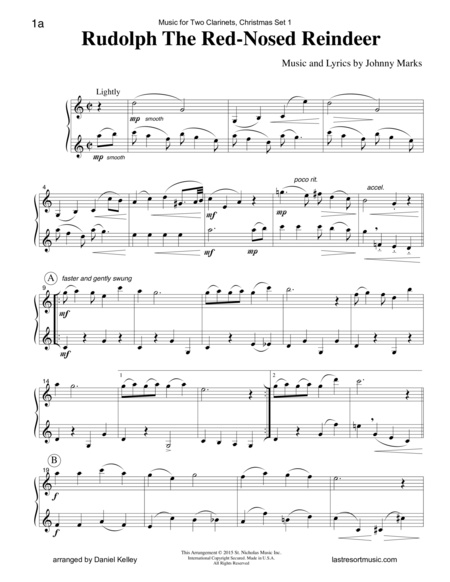 Christmas Duets For Clarinet Set 1 Music For Two Clarinets Page 2