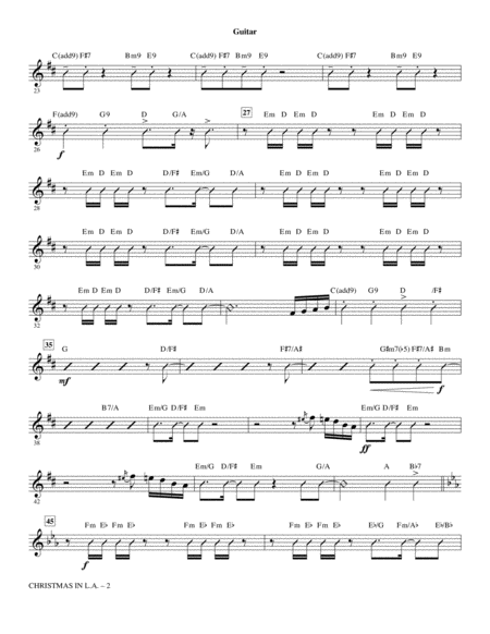 Christmas In L A Arr Mark Brymer Guitar Page 2