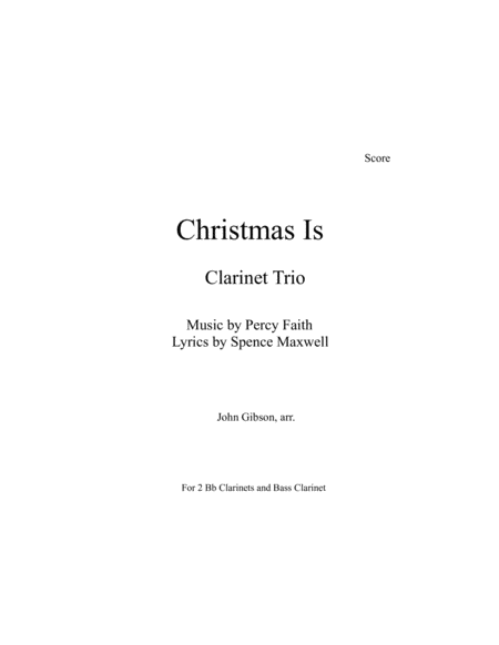 Christmas Is Percy Faith For Clarinet Trio Page 2