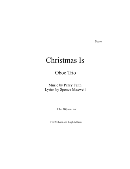 Christmas Is Percy Faith Oboe Trio Page 2