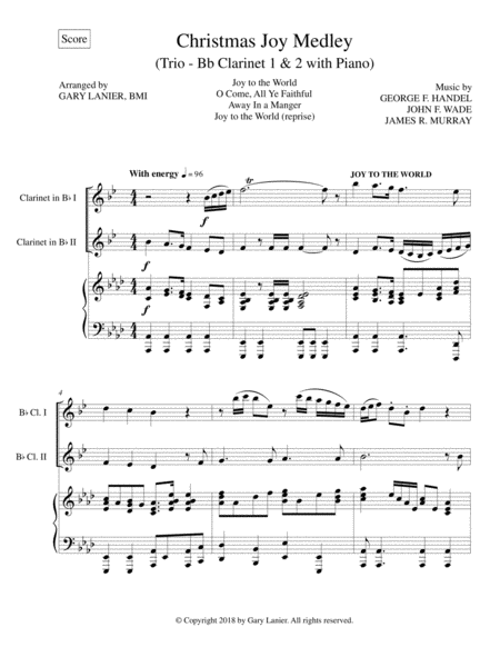 Christmas Joy Medley Trio Bb Clarinet 1 2 With Piano Page 2