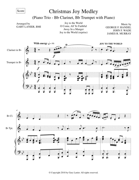 Christmas Joy Medley Trio Bb Clarinet Bb Trumpet With Piano Page 2