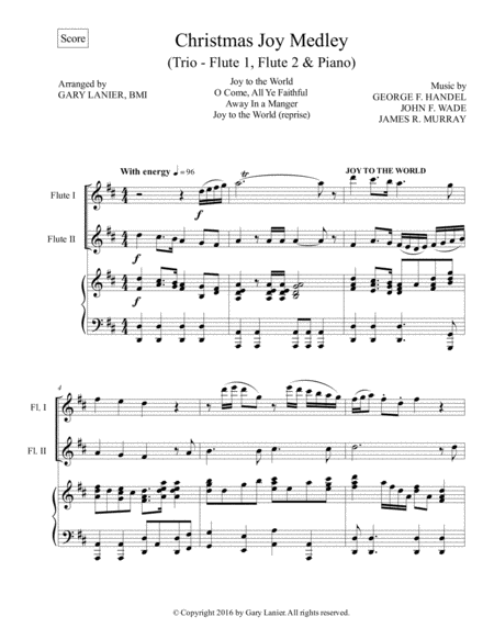 Christmas Joy Medley Trio Flute 1 Flute 2 Piano With Parts Page 2