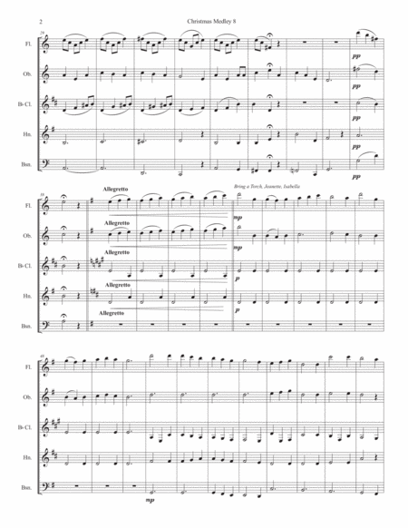 Christmas Medley 8 For Wind Quintet Page 2