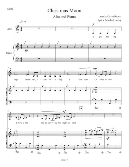 Christmas Moon For Alto And Piano Page 2