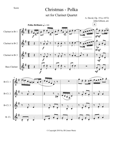 Christmas Polka For Clarinet Quartet Page 2