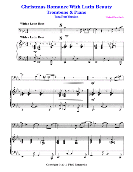 Christmas Romance With Latin Beauty For Trombone And Piano Page 2