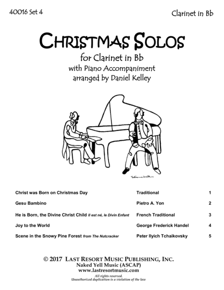 Christmas Solos For Clarinet Piano Set 4 Page 2