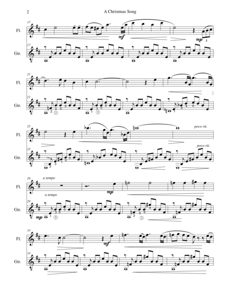 Christmas Song For Flute And Guitar Page 2