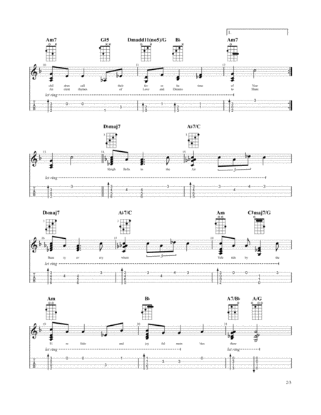 Christmas Time Is Here Fingerstyle Ukulele Page 2