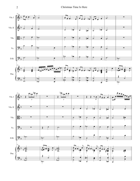 Christmas Time Is Here For String Quintet Page 2