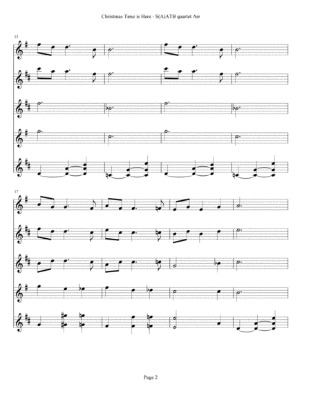 Christmas Time Is Here Fors A Atb Sax Quartet Page 2