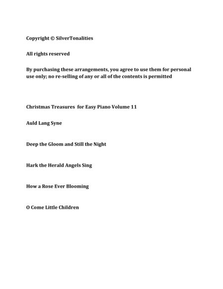 Christmas Treasures For Easy Piano Volume 11 Sheet Music Page 2