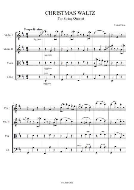 Christmas Waltz For String Quartet Page 2