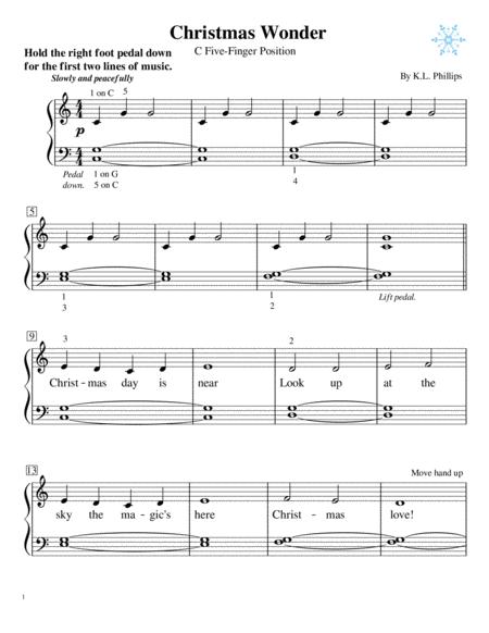 Christmas Wonder Beginner Piano Solo Page 2