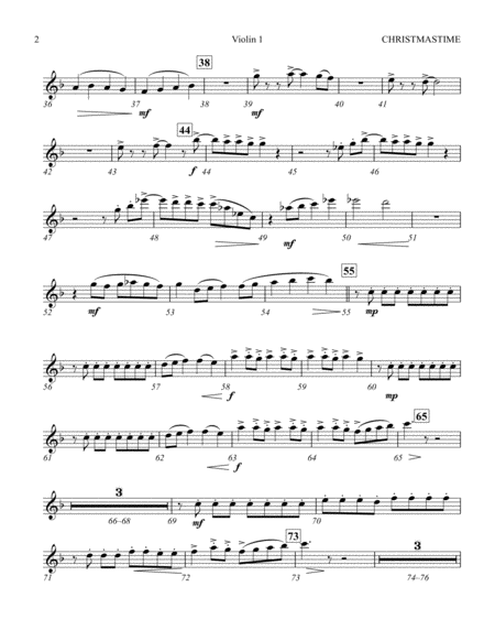 Christmastime Arr Joseph M Martin Violin 1 Page 2