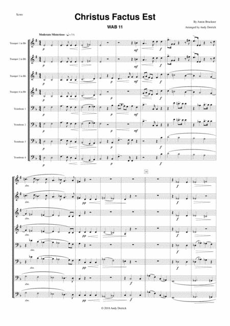 Christus Factus Est By Bruckner For 8 Brass Page 2