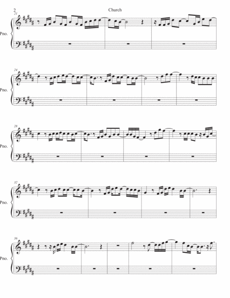 Church Take Me Back Original Key For Piano Page 2