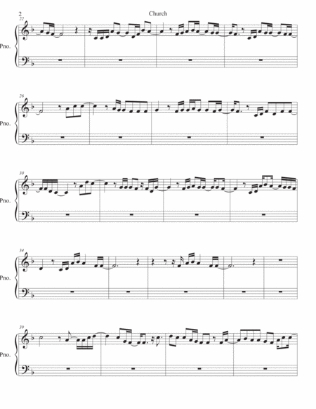 Church Take Me Back Piano Page 2