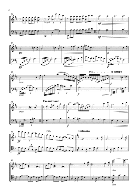 Clair De Lune For Violin And Cello Page 2